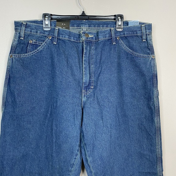 Dickies Men's Size 40X34 Relaxed Fit Straight Leg Carpenter Jeans Blue - Picture 3 of 16